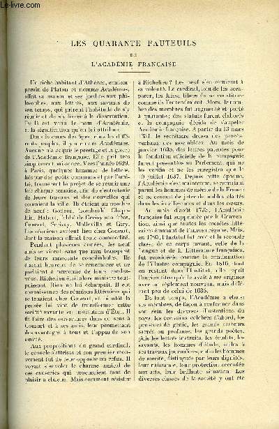 LE MONDE MODERNE TOME 6 - Les quarante fauteuils de l'Acadmie Franaise par Hippolyte Buffenoir