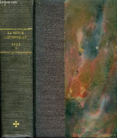 LA REVUE UNIVERSELLE TOME 30 - VOLUME 3