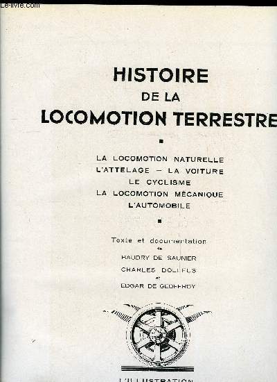HISTOIRE DE LA LOCOMOTION TERRESTRE