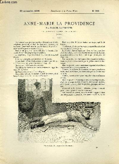 SUPPLEMENT A LA REVUE MAME N 216 - Anne-Marie la providence (suite) par Daniel Laumonier, illustrations de Orazi