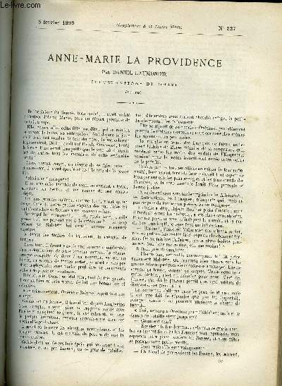 SUPPLEMENT A LA REVUE MAME N 227 - Anne-Marie la providence (suite) par Daniel Laumonier, illustrations de Orazi