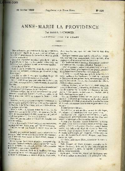 SUPPLEMENT A LA REVUE MAME N 230 - Anne-Marie la providence (fin) Epilogue par Daniel Laumonier, illustrations de Orazi