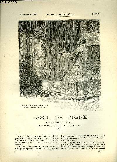 SUPPLEMENT A LA REVUE MAME N 270 - L'oeil de tigre (suite) VIII. par Georges Pradel, illustrations d'Alfred Paris