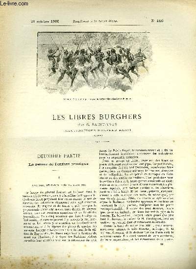 SUPPLEMENT A LA REVUE MAME N 316 - Les libres burghers (suite) Deuxime partie - Le retour de l'enfant prodigue I. par G. Saint-Yves, illustrations d'Alfred Paris