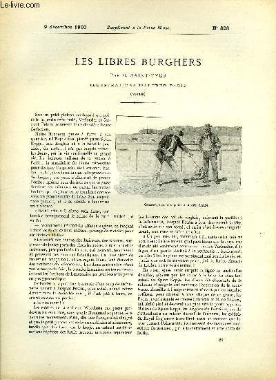 SUPPLEMENT A LA REVUE MAME N 323 - Les libres burghers (suite) VI. Les joies de la pche a la ligne par G. Saint-Yves, illustrations d'Alfred Paris