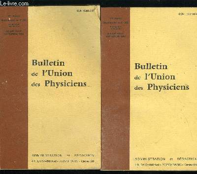 Supplments au Bulletin de l'union des physiciens n 686 - Annales du Baccalaurat Sries C et E, Srie D