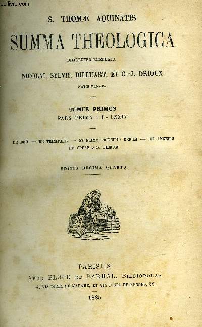 Summa theologica diligenter emendata Nicolai, Silvii, Billuart et C.J. Drioux, notis ornata - 8 tomes