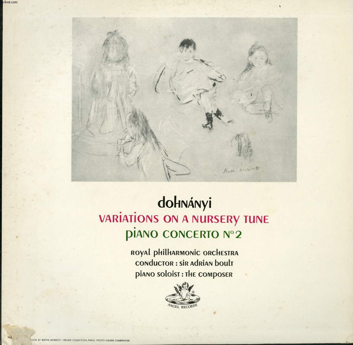 DISQUE VINYLE 33T VARIATIONS ON A NURSERY TUNE PINAO CONCERTO N2