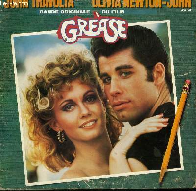 2 DISQUES VINYLE 33T BANDE ORIGINALE DU FILM GREASE / SANDY / YOU'RE THE ONE THAT I WANT / MOONING / WE GO TOGETHER / LOOK AT ME I''M SANDRA DEE / BLUE MOON...