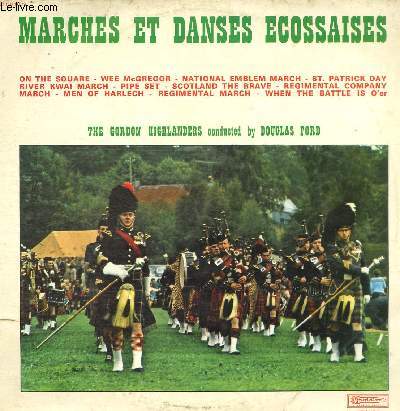 DISQUE VINYLE 33T ON THE SQUARE, WEE MCGREGOR, NATIONAL EMBLEM MARCH, ST. PATRICK DAY, RIVER KWAI MARCH, PIPE SET N1, SCOTLAND THE BRAVE, REGIMENTAL COMPANY MARCH, MEN OF HARLECH, PIPE SET N2, REGIMENTAL MARCH, WHEN THE BATTLE IS O'ER.