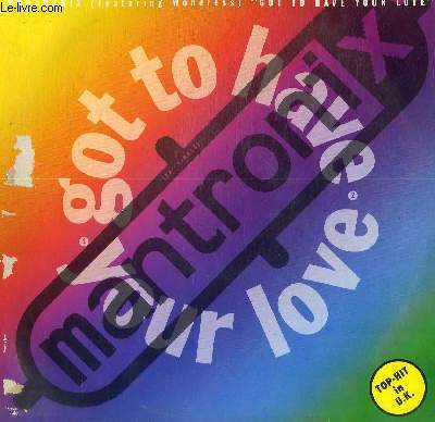 DISQUE VINYLE 33T GOT TO HAVE YOUR LOVE (HARD TO GET RAP), GOT TO HAVE YOUR LOVE (LUV DUB), GOT TO HAVE YOUR LOVE ( CLUB WITH BONUS BEATS).