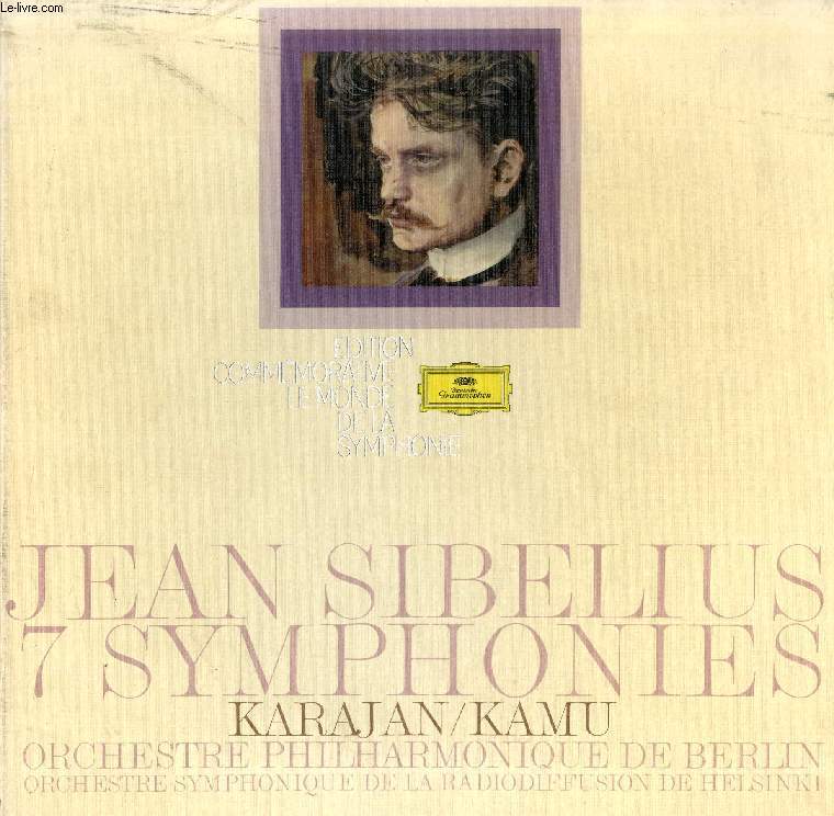 DISQUE VINYLE 33T : 7 SYMPHONIES - Edition commmorative, Le Monde de la Symphonie. Karajan, Kamu, Orchestre Philarmonique de berlin, Orchestre Symphonique de la Radiodiffusion de Helsinki