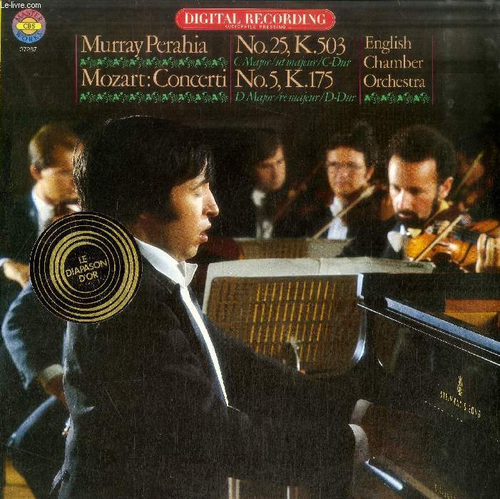 DISQUE VINYLE 33T : CONCERTI N 25 K 503, N 5 K 175 - English Chamber Orchestra. Murray Perahia, Piano