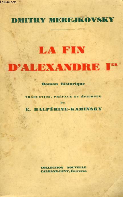 LA FIN D'ALEXANDRE 1er.