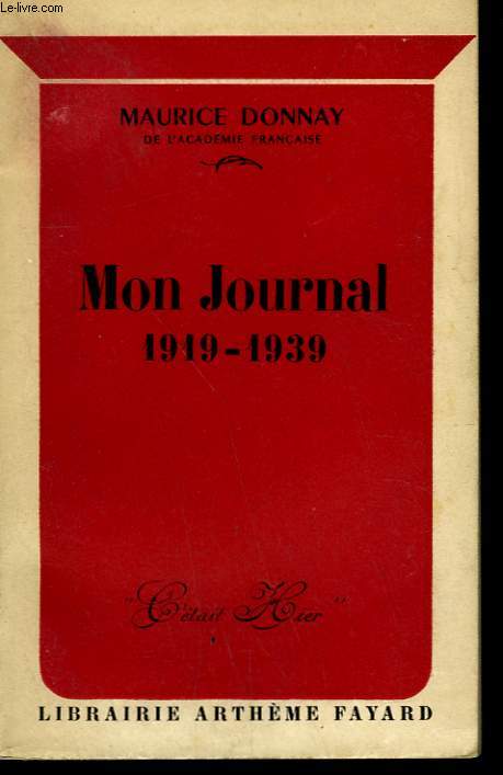 MON JOURNAL 1919-1939.