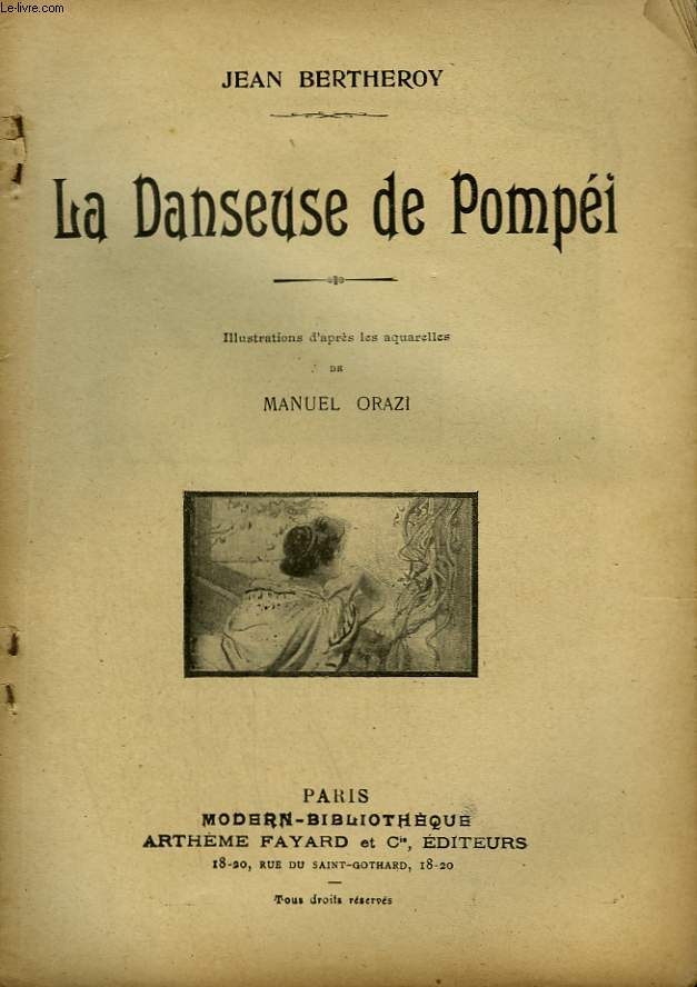 LA DANSEUSE DE POMPEI. COLLECTION MODERN BIBLIOTHEQUE.