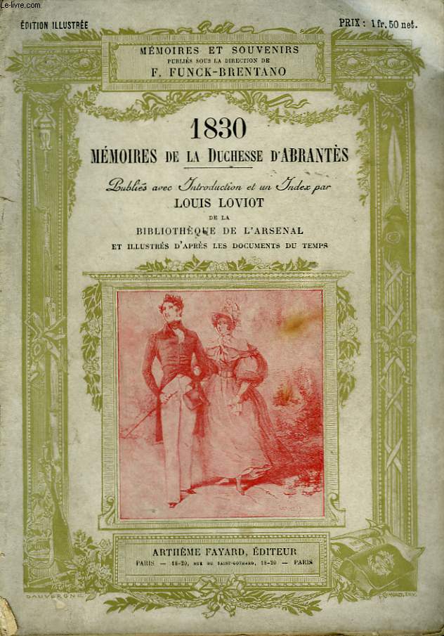 1830 MEMOIRES DE LA DUCHESSE D'ABRANTES.