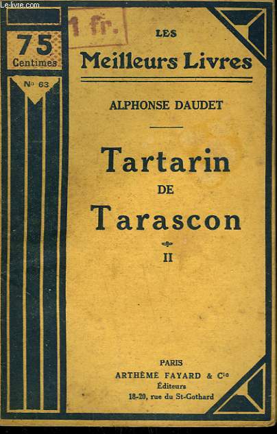 TARTARIN DE TARASCON. TOME 2. COLLECTION : LES MEILLEURS LIVRES N 63.