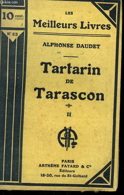 TARTARIN DE TARASCON. TOME 2. COLLECTION : LES MEILLEURS LIVRES N 63.