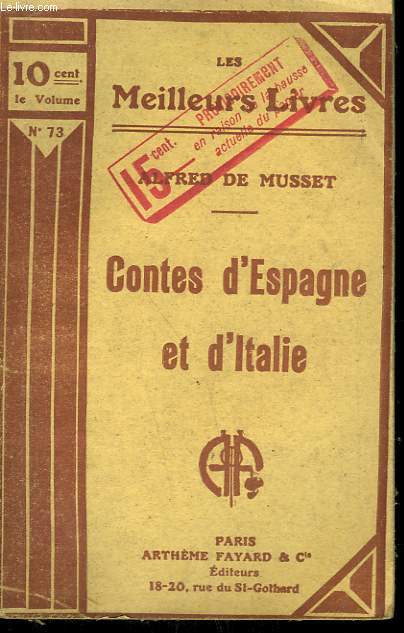 CONTES D'ESPAGNE ET D'ITALIE. COLLECTION : LES MEILLEURS LIVRES N 73.