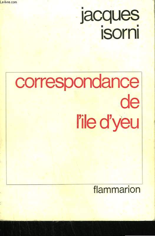 CORRESPONDANCE DE L'ILE D'YEU.