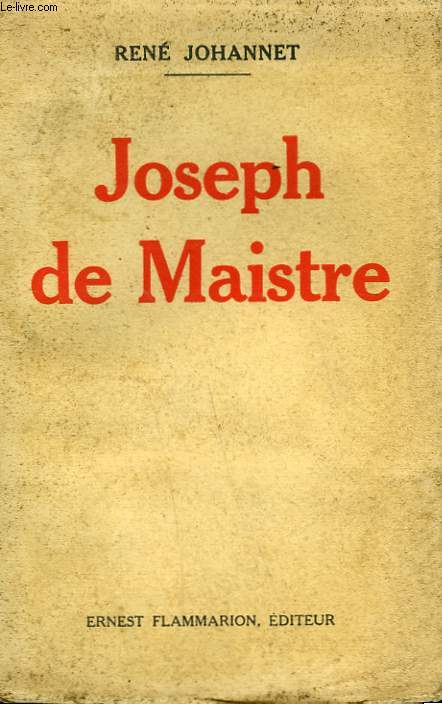 JOSEPH DE MAISTRE.