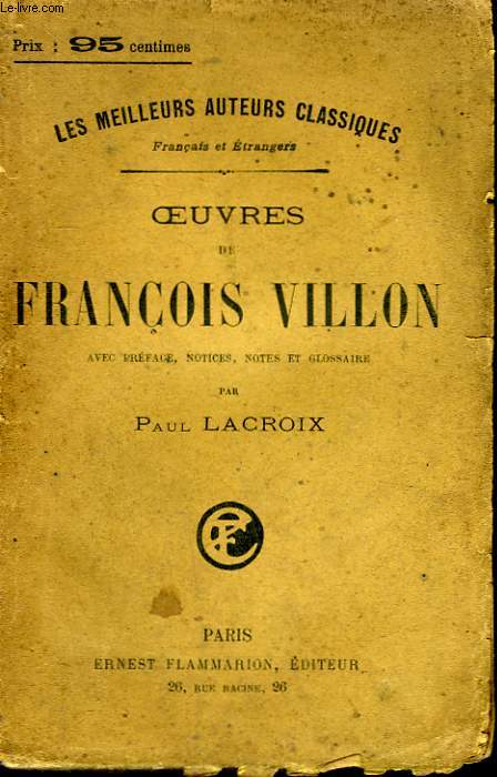OEUVRES DE FRANCOIS VILLON.
