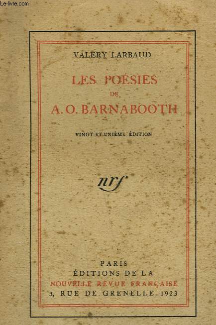 LES POESIES DE A.O. BARNABOOTH.