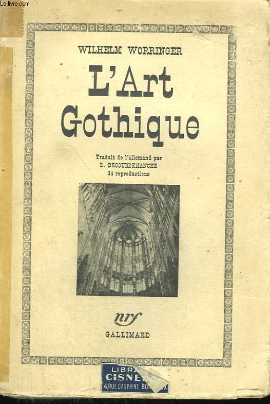 L'ART GOTHIQUE. INCOMPLET . MANQUE LES 34 REPRODUCTIONS.