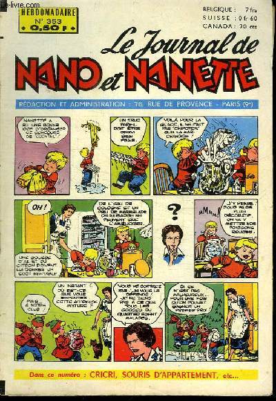 LE JOURNAL DE NANO ET NANETTE N 353.