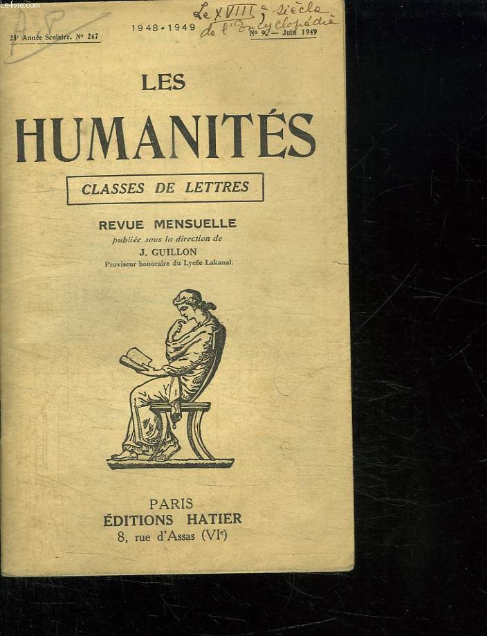 LES HUMANITES. CLASSES DE LETTRES. N 9 JUIN 1949.