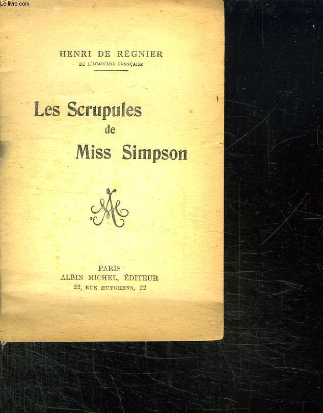 LES SCRUPULES DE MISS SIMPSON.