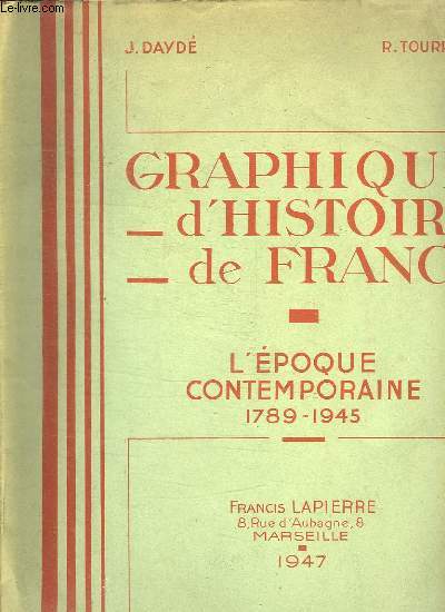 GRAPHIQUE D HISTOIRE DE FRANCE. L EPOQUE CONTEMPORAINE 1789 - 1945.