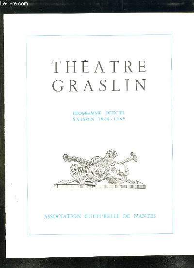 THEATRE GRASLIN. PROGRAMME OFFICIEL. 1968 - 1969.