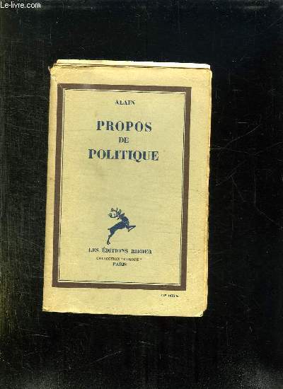 PROPOS DE POLITIQUE.12em EDITION.