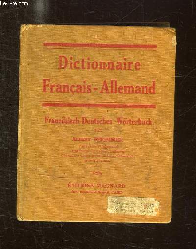 DICTIONNAIRE FRANCAIS ALLEMAND.