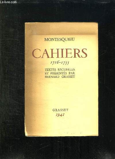 CAHIERS 1716 - 1755.