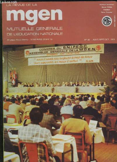 LA REVUE DE LA MGEN N 50 AOUT, SEPT, OCT 1979. MUTUELLE GENERALE DE L EDUCATION NATIONALE.