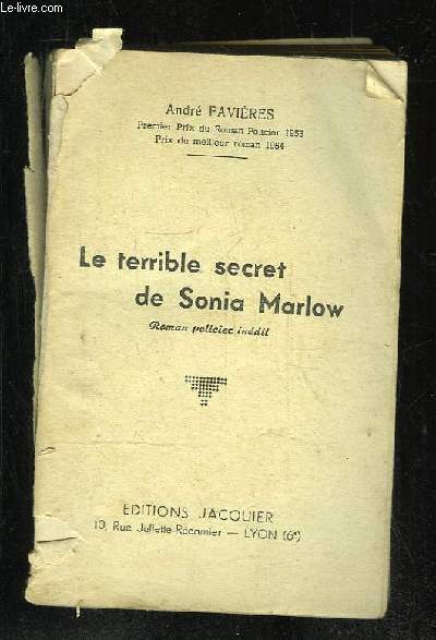 LE TERRIBLE SECRET DE SONIA MARLOW.