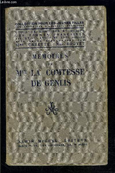 MEMOIRES DE Mme LA COMTESSE DE GENLIS