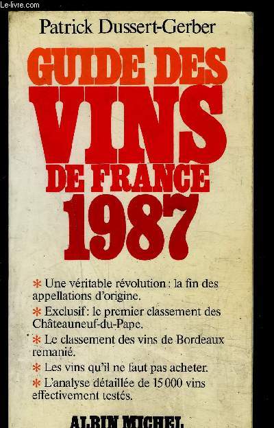 GUIDE DES VINS DE FRANCE 1987