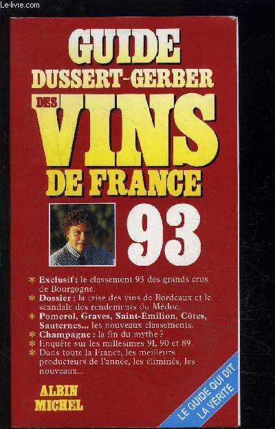 GUIDE DUSSERT GERBER DES VINS DE FRANCE 93