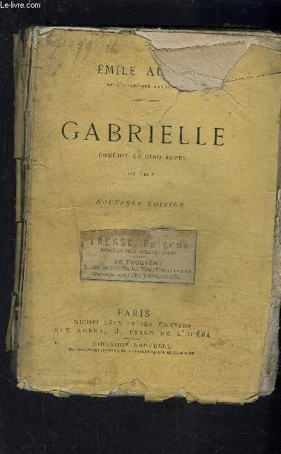 GABRIELLE- COMEDIE EN 5 ACTES EN VERS- VENDU EN L ETAT