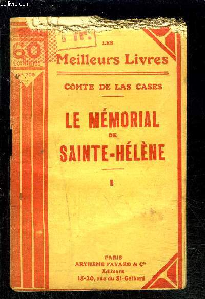 LE MEMORIAL DE SAINTE HELENE- TOME 1 vendu seul