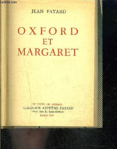 OXFORD ET MARGARET- LE LIVRE DE DEMAIN