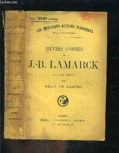 OEUVRES CHOISIES DE J.B. LAMARCK