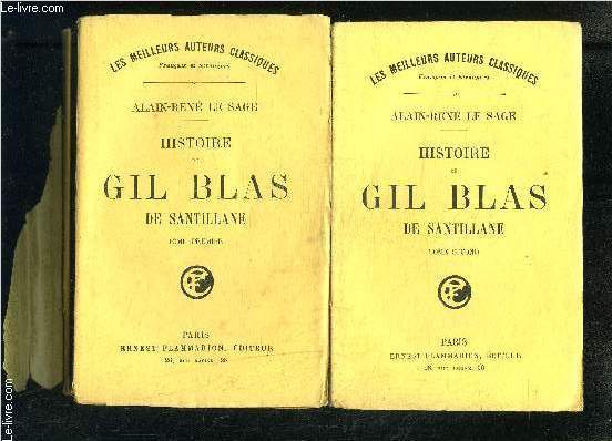 HISTOIRE DE GIL BLAS DE SANTILLANE- 2 TOMES EN 2 VOLUMES