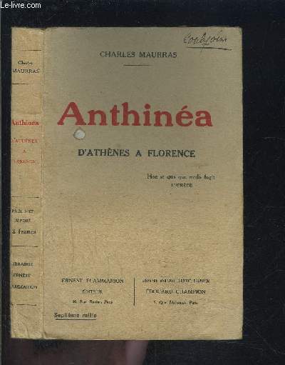 ANTHINEA- D ATHENES A FLORENCE