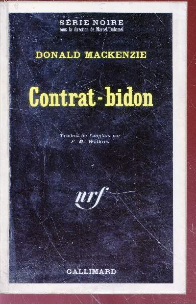 Contrat-bidon collection srie noire n1425