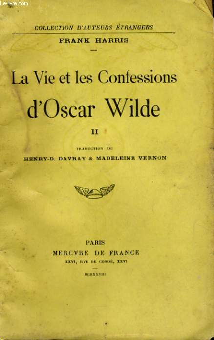 LA VIE ET LES CONFESSIONS D'OSCAR WILDE, 2